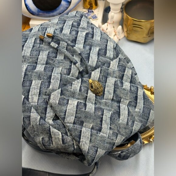 🆕 KURT GEIGER LONDON 🧿 NWOT Denim Kensington Drawstring Backpack - Picture 11 of 16